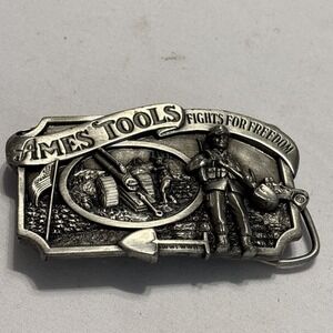 Vintage Ames Tools WWII Commemorative Belt Buckle 1984 Limited Edition